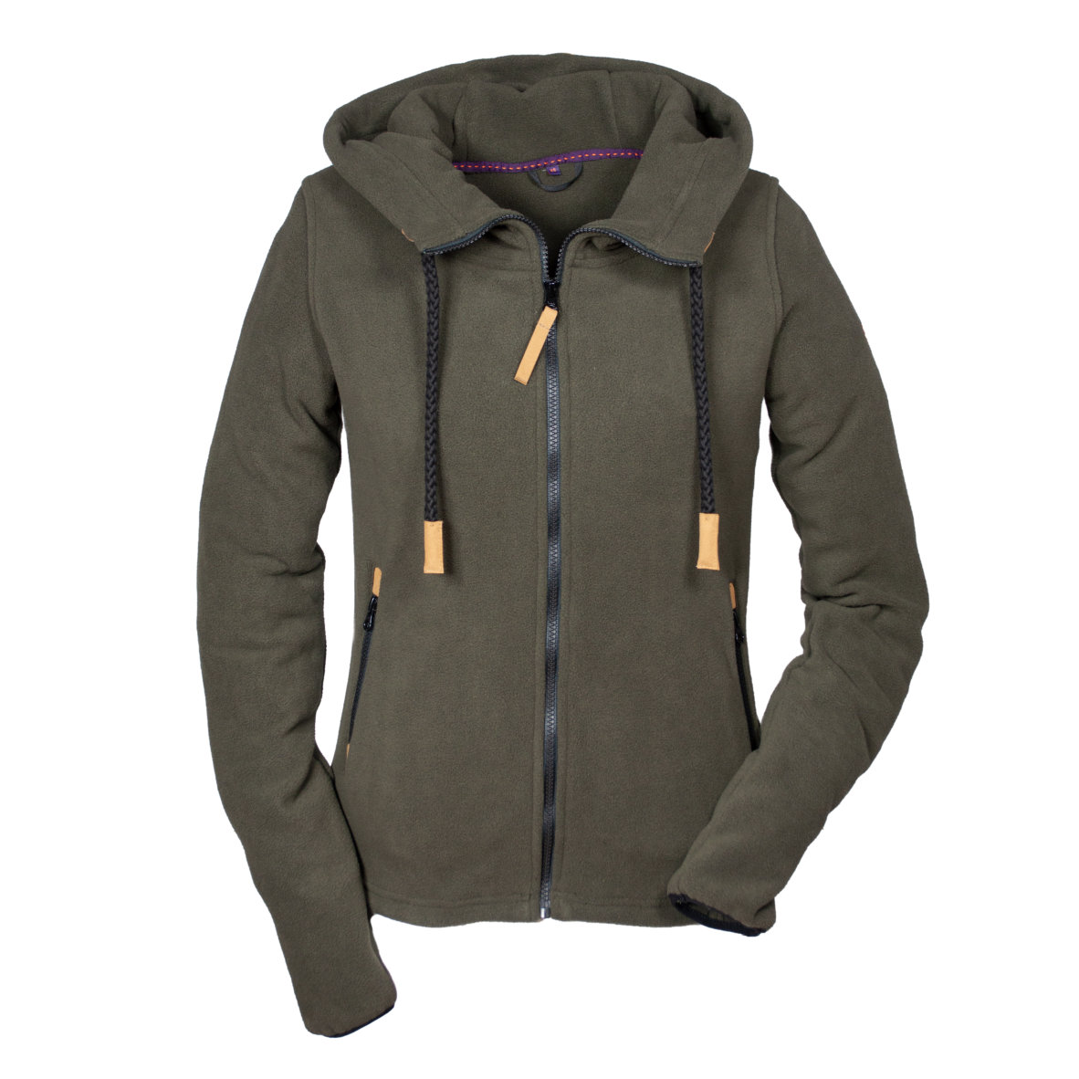 Damen Fleece Hoody mit Reißverschluss