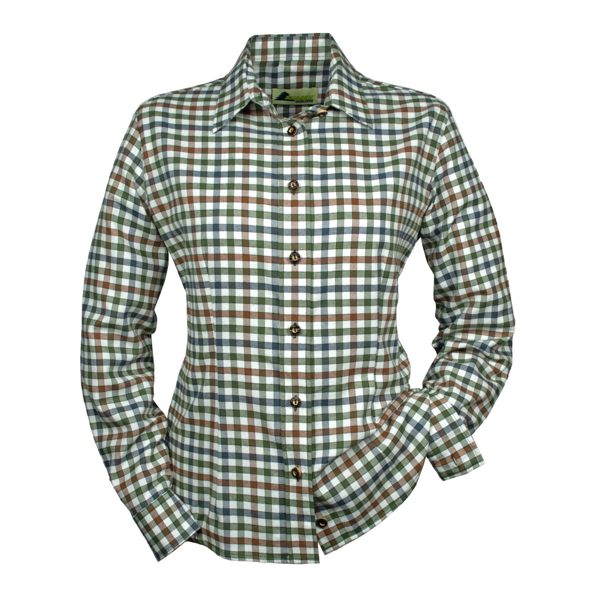 Damen Langarm Flanell Bluse