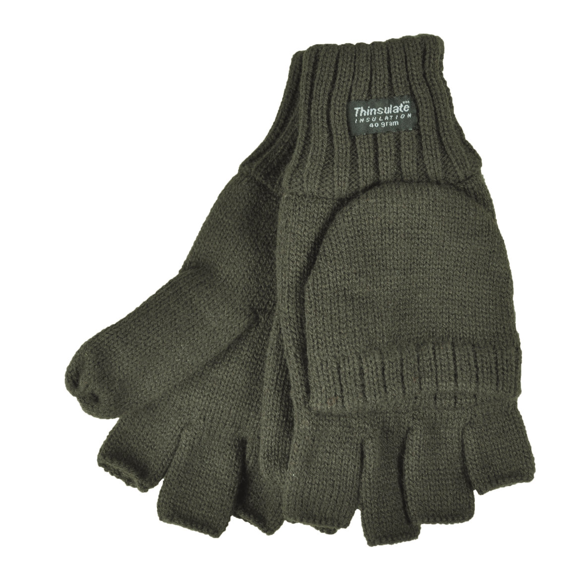 Strick Handschuh ohne Fingerkuppen+Fäustel