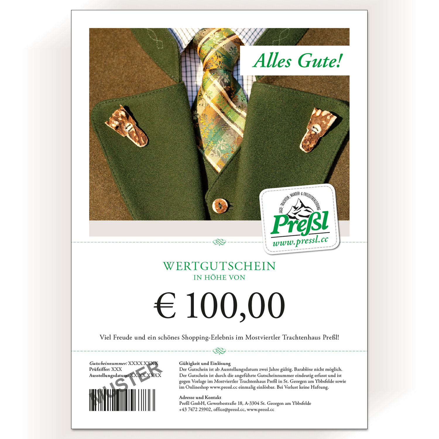 Gutschein über € 100,00 (print at home)
